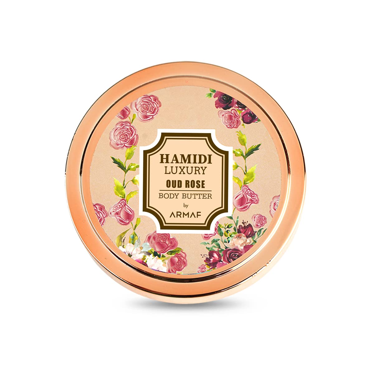 Hamidi Luxury Oud Rose Body Butter for Unisex, 250ml, All Skin Type