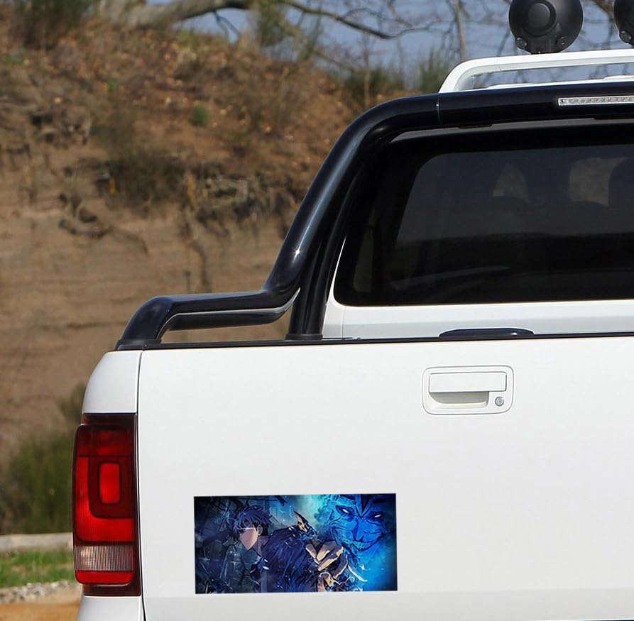 Image of 2pcs Anime Solo Leveling Vinyl Decal, Sticker for Cars, Windows, Laptops and More