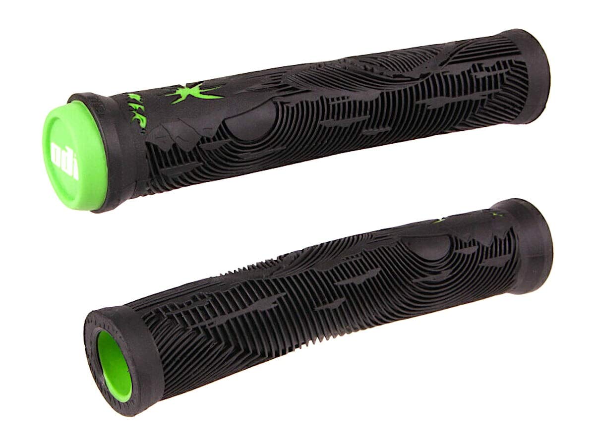 ODI - Manopole Hucker unisex, 160 mm, colore: Nero/Verde