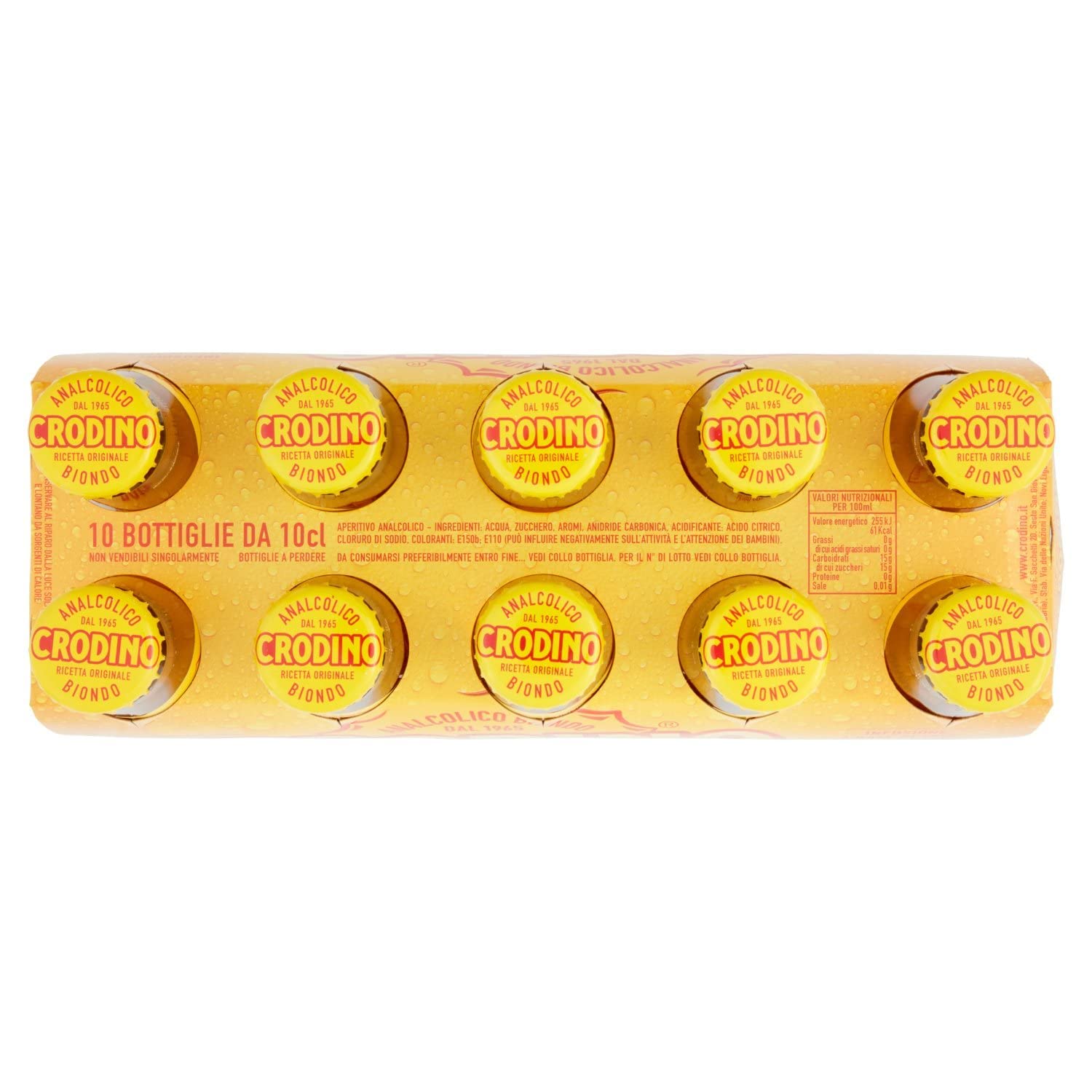 80 x CRODINO Aperitivo sin alcohol amargo de Italia 100 ml