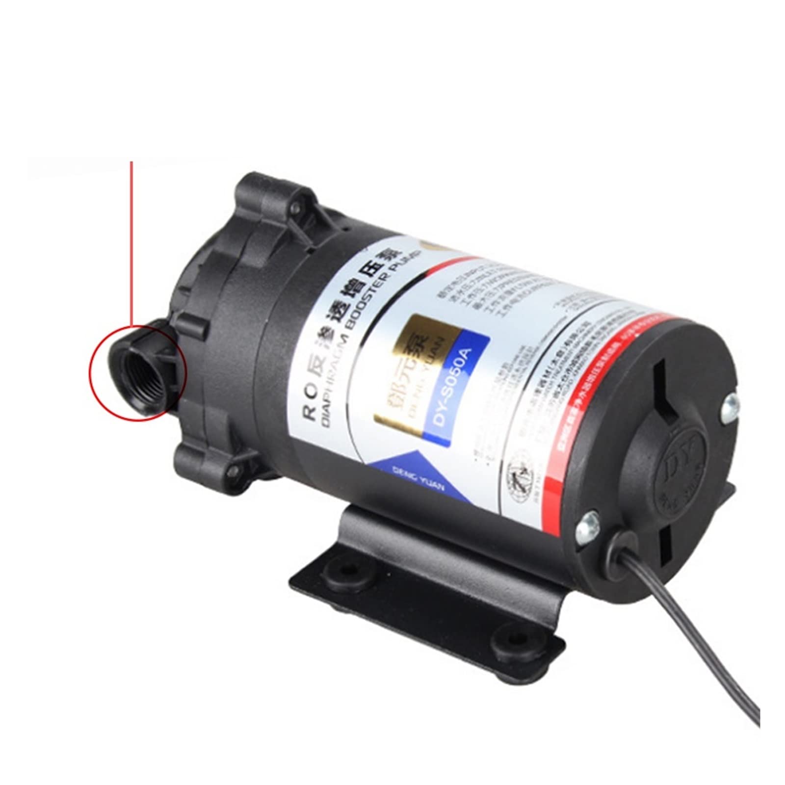 Sistema di filtraggio dell'acqua sottolavello Pompa idraulica universale 304 for uso alimentare DC24v 1.5A adatta for 50/75GPD