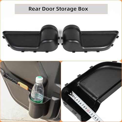 Miniatura 6 de Bandeja organizadora de puerta delantera y trasera para Jeep Wrangler JL 4XE JLU Rubicon Sport Sahara Gladiator JT Accesorios de almacenamiento