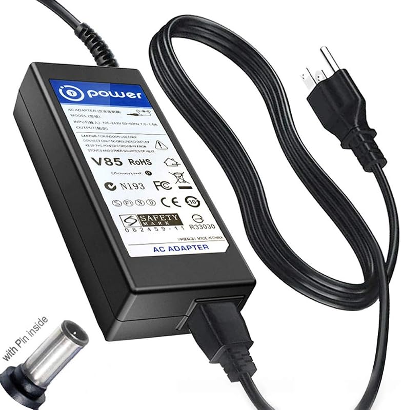 T-Power Charger for 12V 65W Casio CW-K85 CW-75 CD AD-A12280L CW-75 CD Title Write Printer Replacement Ac Dc Adapter