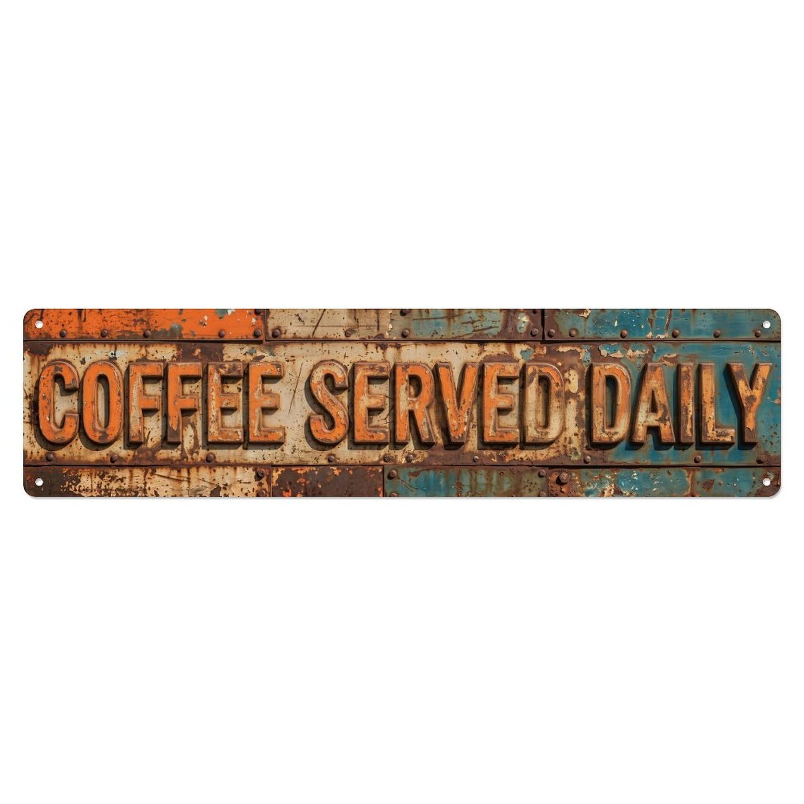 Coffee Served Daily Vintage Metal Tin Sign
