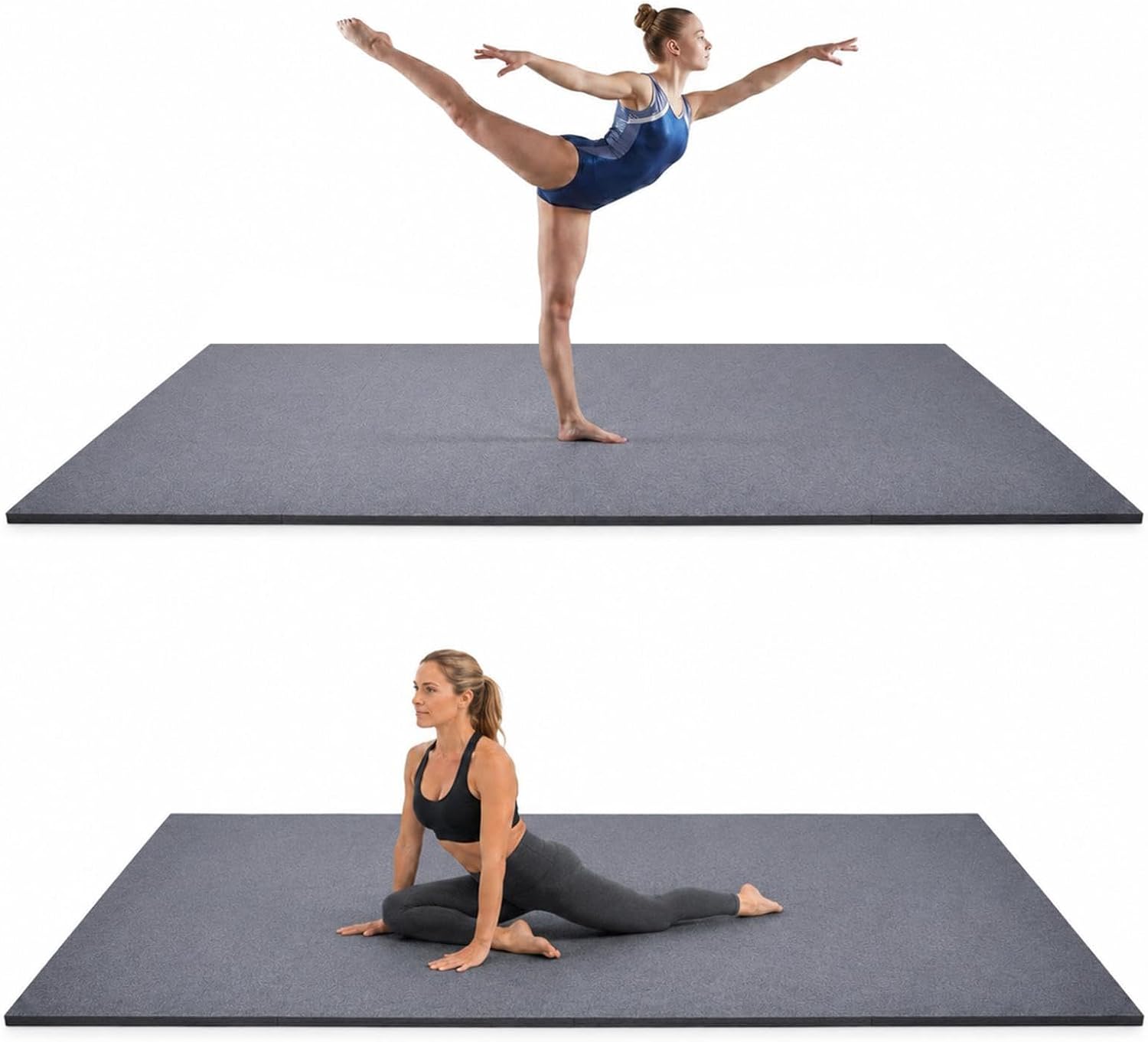 10ft x 5ft x 1.57in Gymnastics Mat, Rollout Carpet Top Cheer Mat