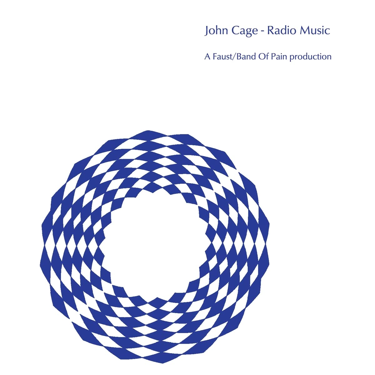 John Cage Radio Music (A Faust Band of Pain Production) CD NEW