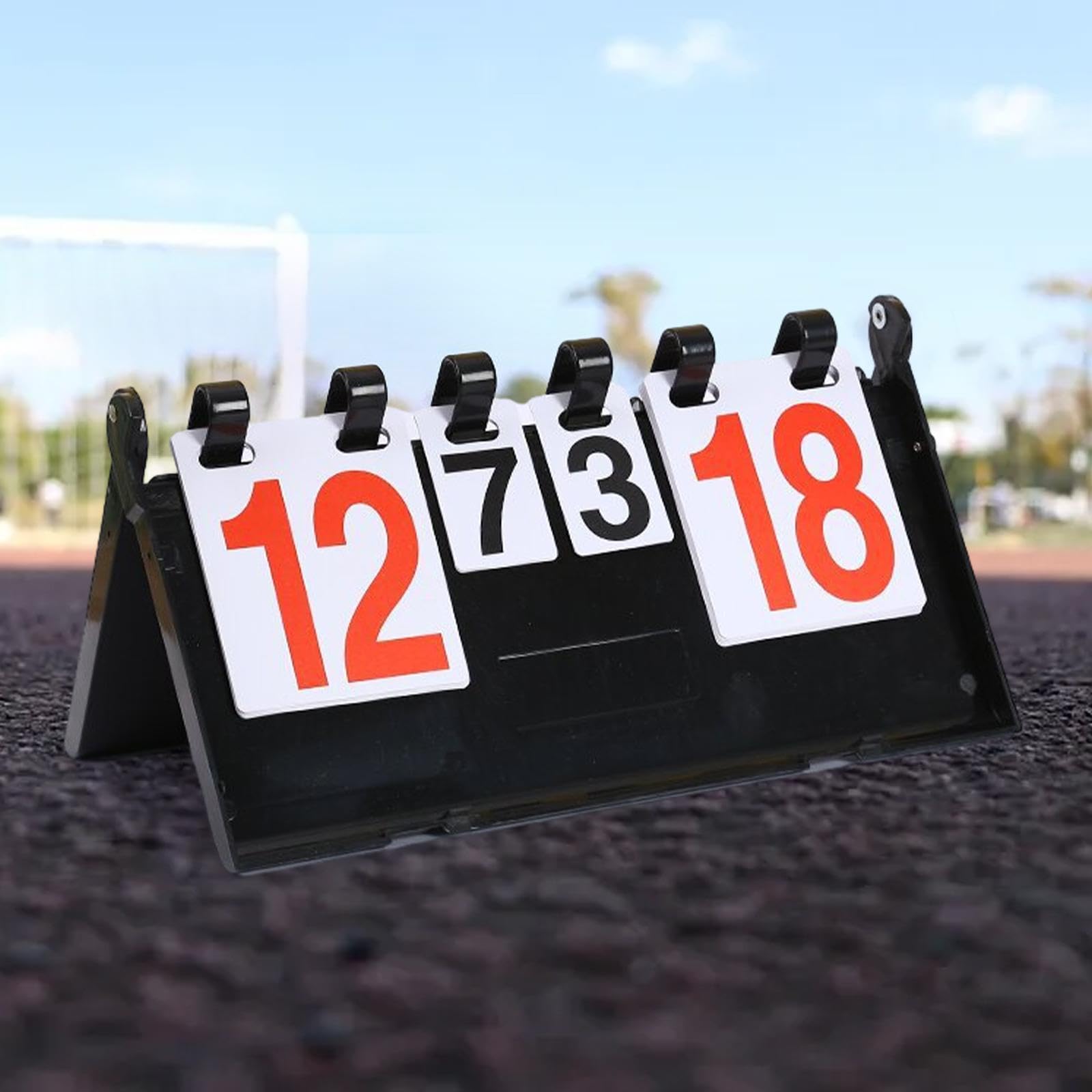 Milageto Sport Scoreboard Sport Punktetafel Zähler Flip Score Board PVC Material mit Großen Zahlen für Basketball Tennis Volleyball Indoor Outdoor