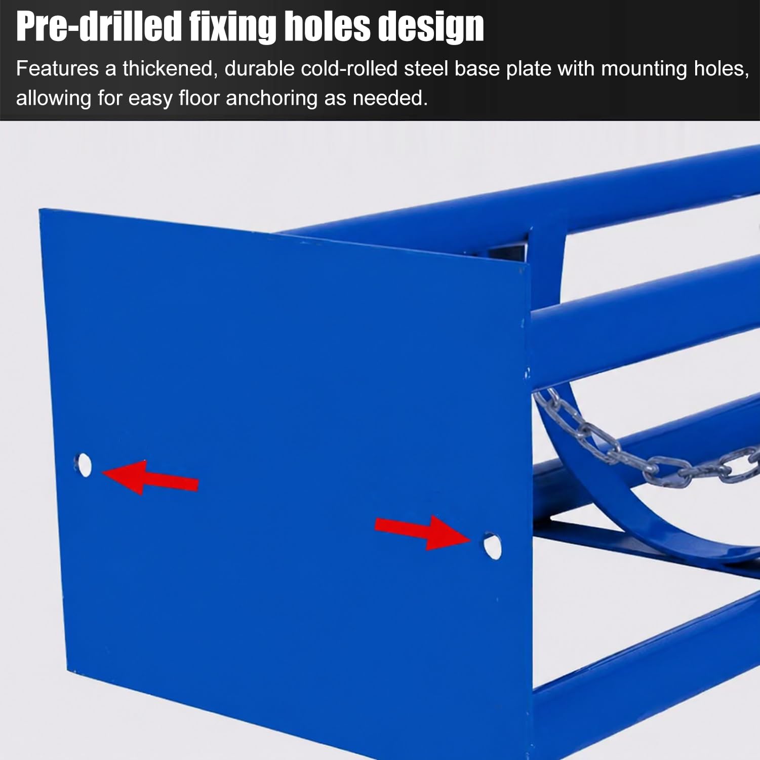 Soporte Para Bombonas De Gas, Estante De Acero Resistente Para Bombonas De Oxígeno Y CO2 De 8-10 Litros, Solución De Almacenamiento Para Taller Y Garaje.(Blue)
