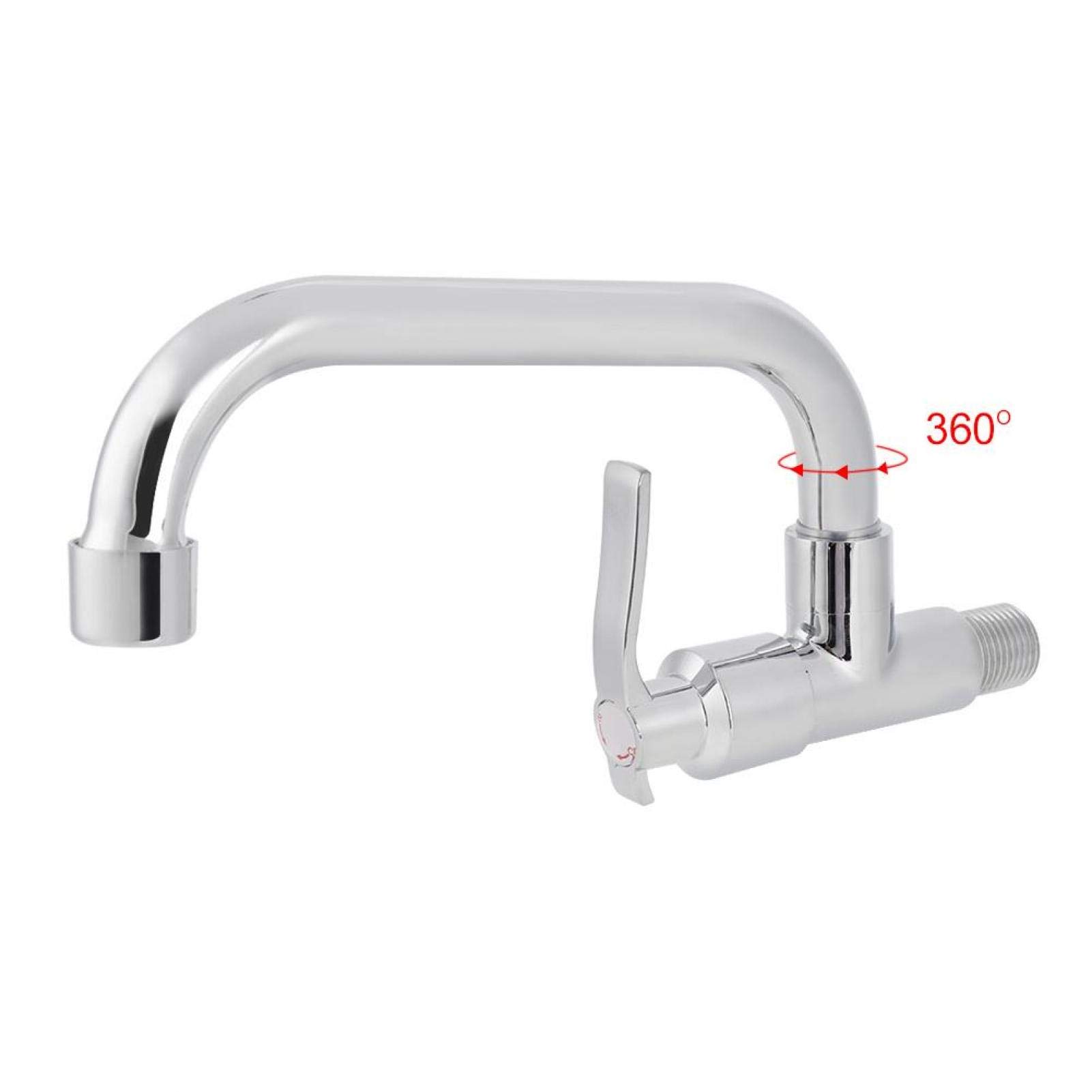 Kitchen Water Tap,G1/2in Wall Mounted Single Cold Water Tap Sink Water Faucet for Home Kitchen Use(Type A 25cm) - Image 4