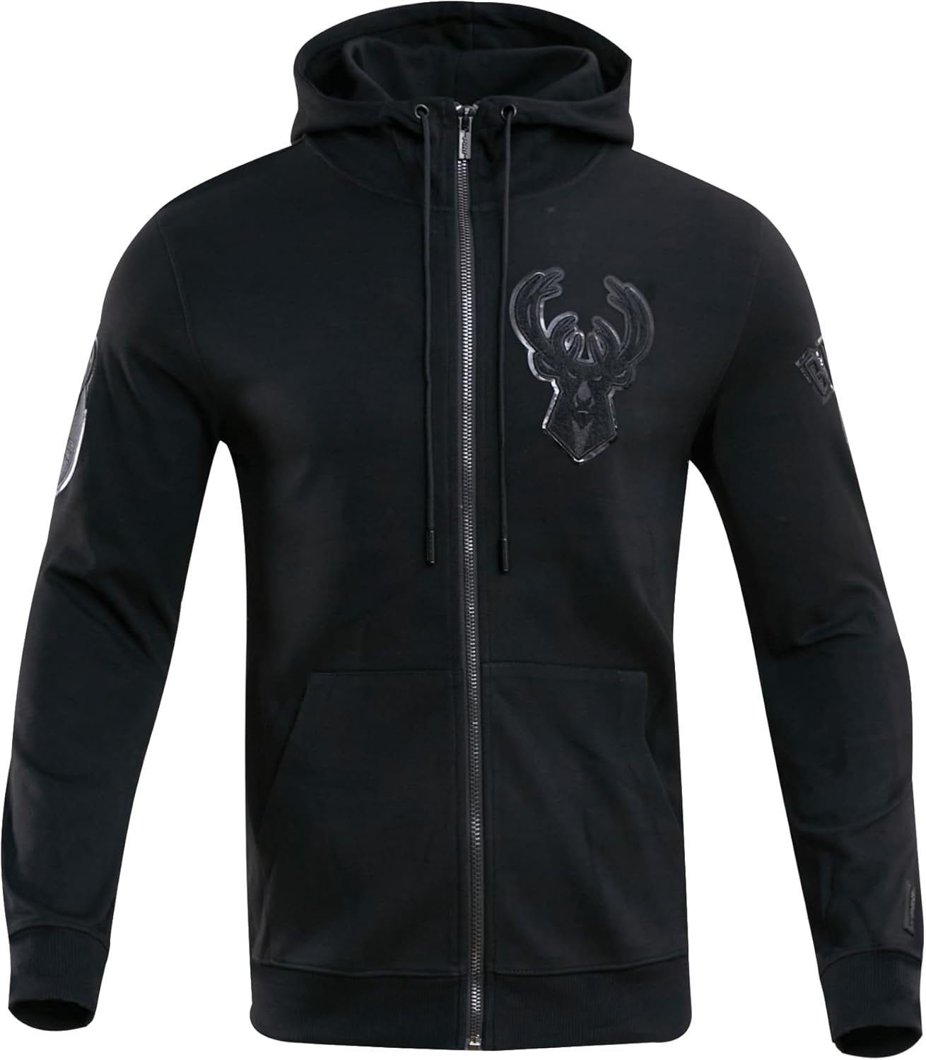 Pro Standard NBA mens Mens Nba Classic Triple Black Cotton Double Knit Full Zip Hoodie