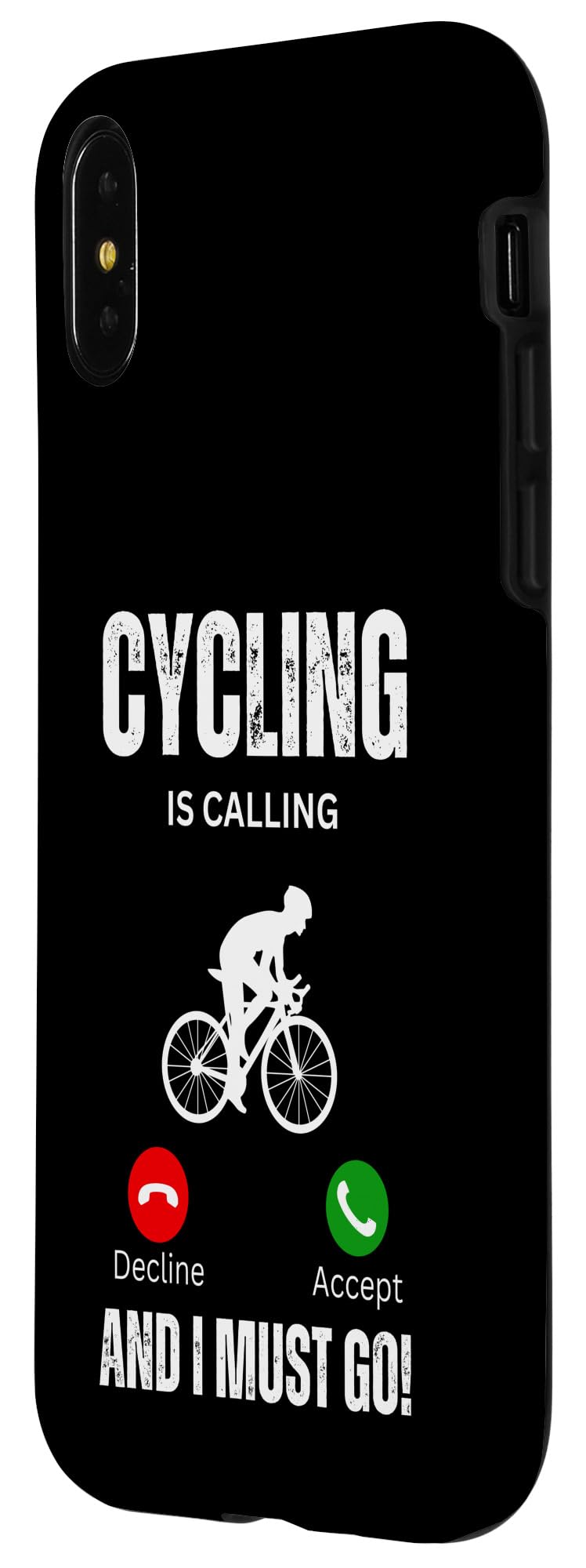 iPhone X/XS cycling is calling and i must go Case - Image 2