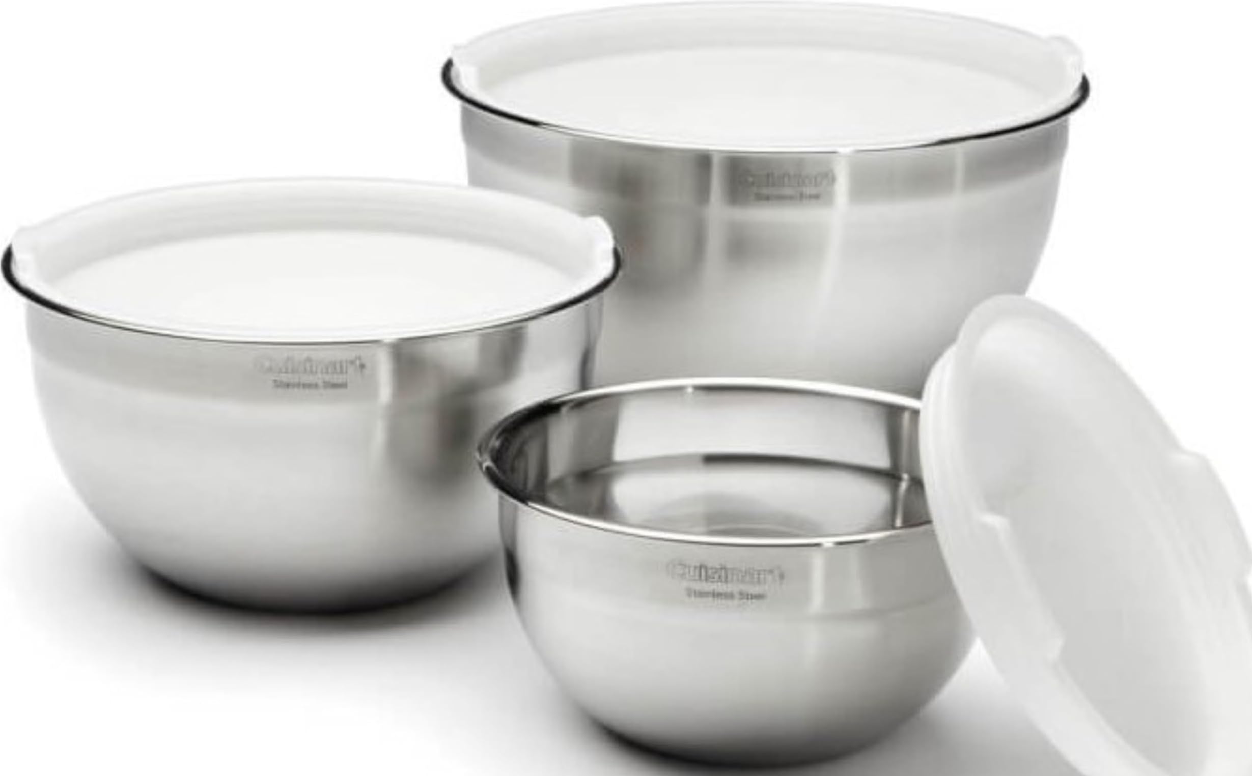 Cuisinart Stainless Steel Nesting Mixing Bowl Set, 3-Piece