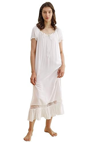 Latuza Women's Sleepwear Off The Shoulder Victorian Nightgown