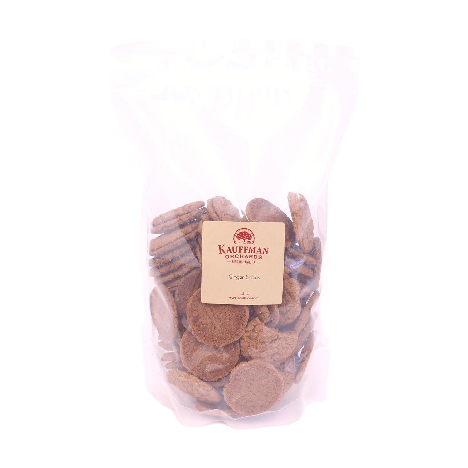 Kauffman Orchards Ginger Snap Cookies, Bulk 1.5 Pound Bag