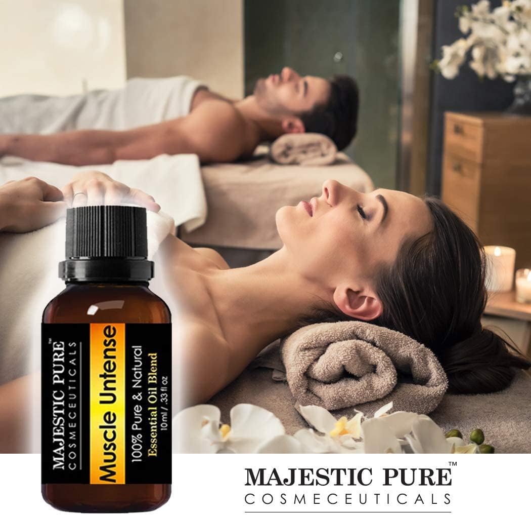 MAJESTIC PURE Essential Oil Blends - Made from Pure Aromatherapy Essential Oils - Sleep Lite, Health Max - Breathe Best, Stress Lite, Muscle Untense, Mind Harmony - for Diffuser use Also - 6/10 ml