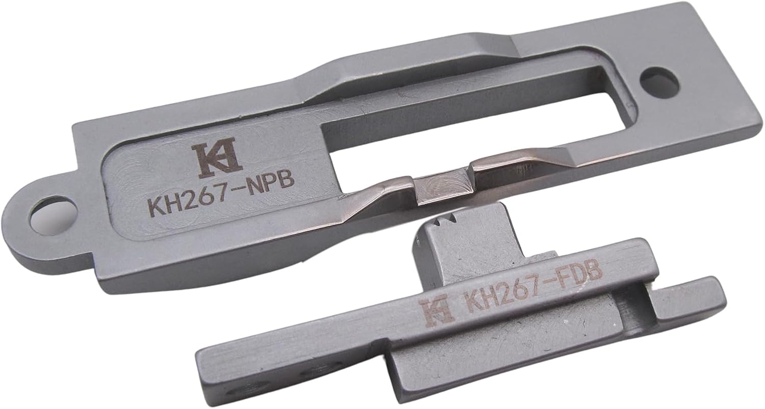 CKPSMS Brand -1SET Binding Needle Plate & Feed Dog #KH267-NPB+KH267-FDB Compatible with/Replacement for Durkopp Adler Brand 267 Single Needle Sewing Machine