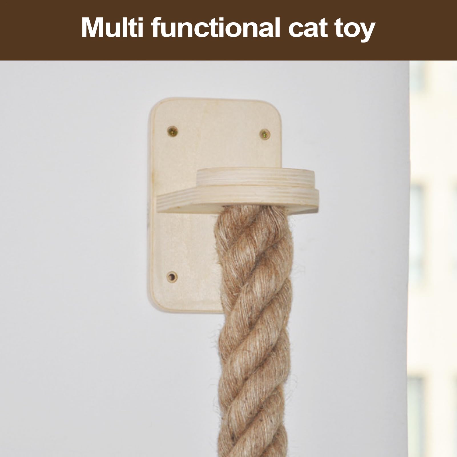 Cuerda de Escalada para Gatos Escalones para Saltos De | Escaleras Rascador Para Afilar Uñas Y Estantes Montados En Pared Para Dormitorio