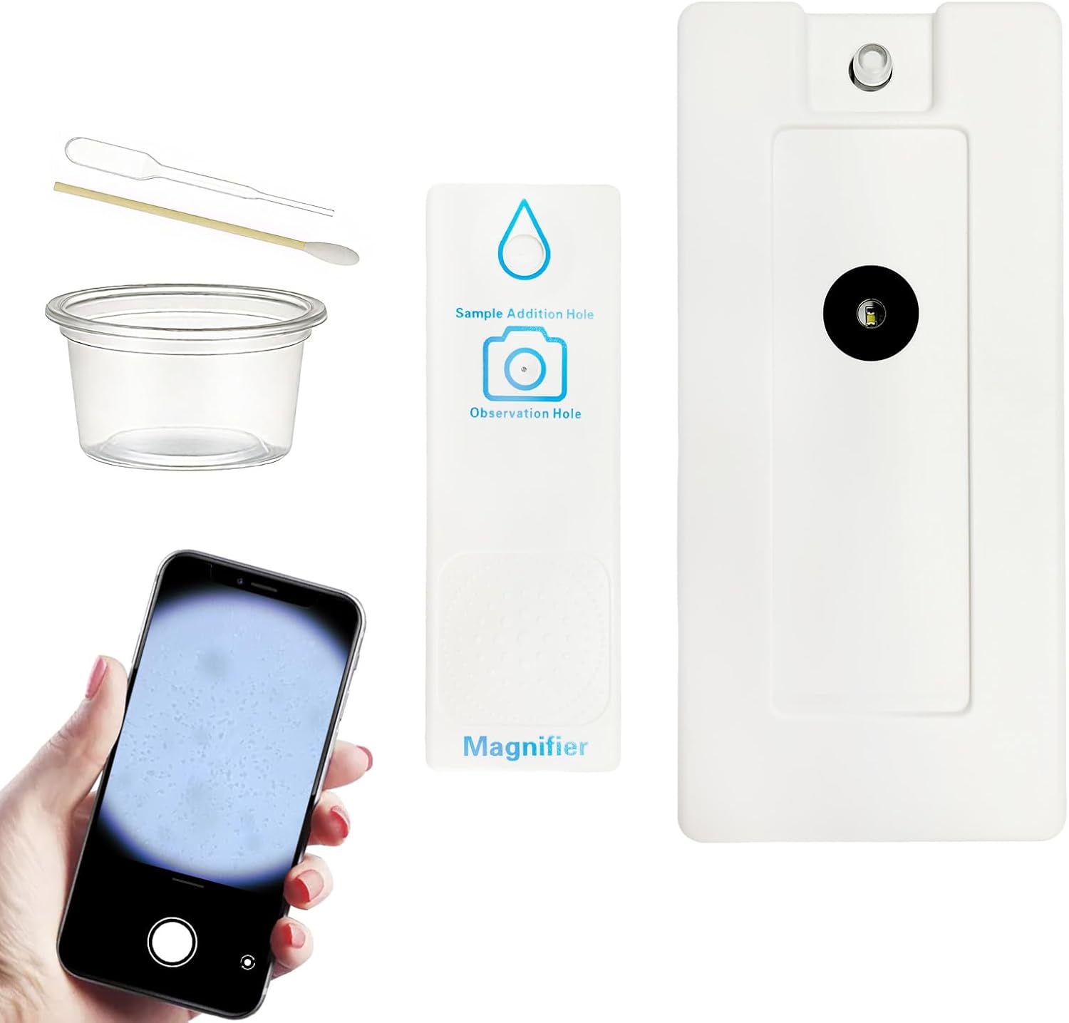 Magnifying Glass, Magnifier Complete Set,Handheld Outdoor Magnifying Glass for Adults (White)