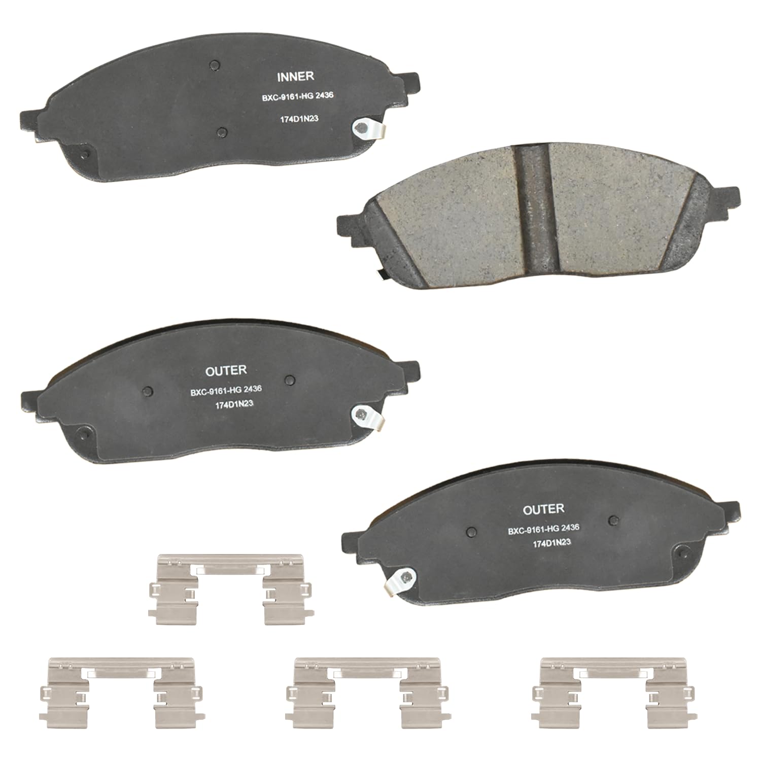 Bendix Premium SBC2436 Ceramic Front Brake Pads for Jeep Grand Cherokee 2024-2023, Grand Cherokee L 2024-2021