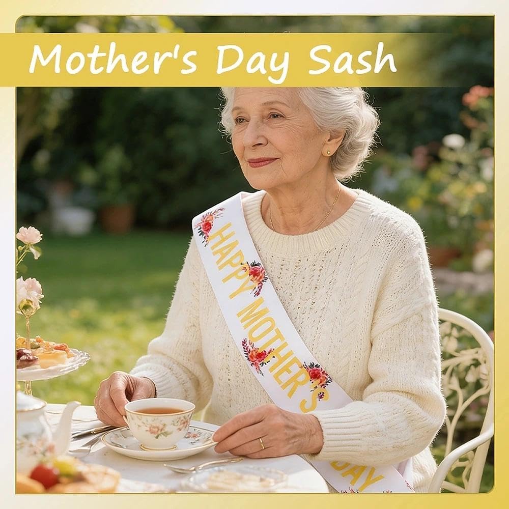 Happy Mother's Day Sashes for Mom Birthday Gift for Mother Mama Mothers Day Party Decorations