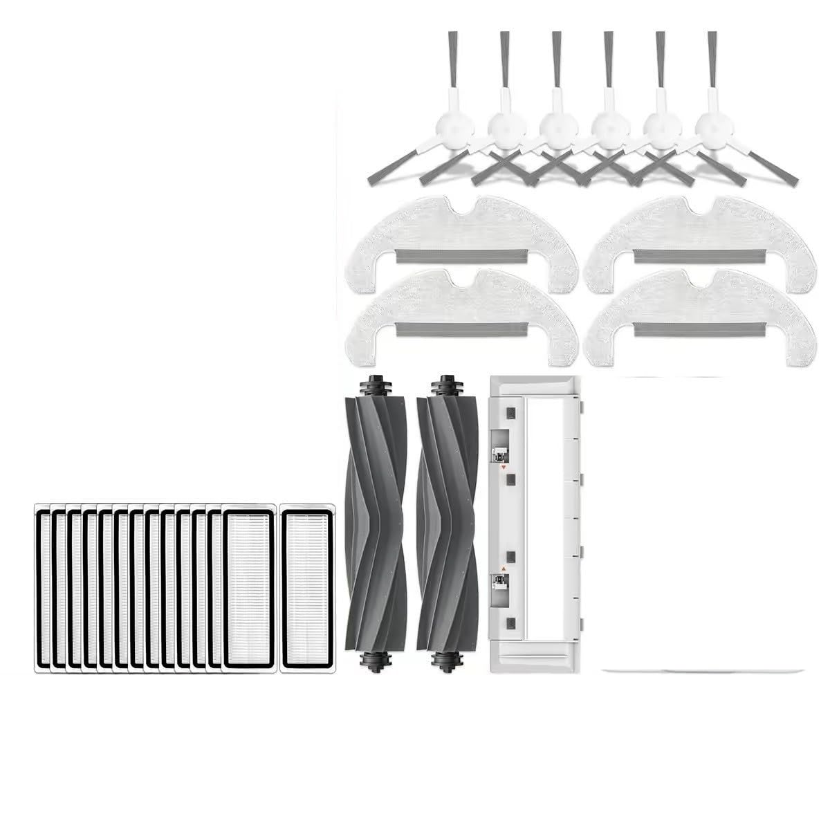 Compatibile Con Dreame, D10Plus, Accessori for Aspirapolvere Robot: Panno for La Pulizia, Spazzola A Rullo, Spazzola for Bordi, Filtro E Materiali Di Consumo(Set c)