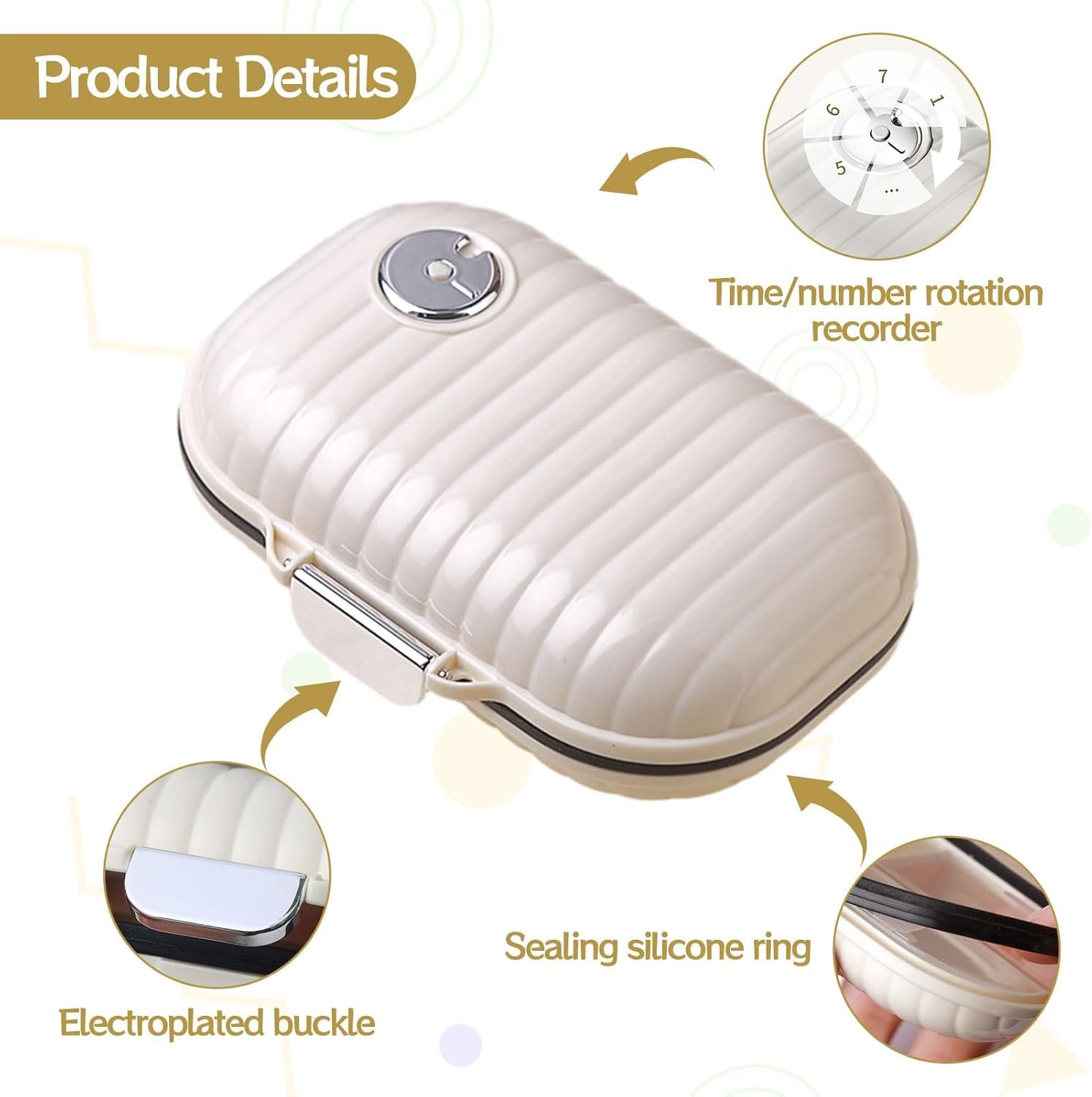 MVM Enterprise Travel Pill Box, Portable Pill Box with 7 Compartments, Moistureproof Travel Pill Organiser, 7 Day Pocket Pharmacy Small Daily Pill Box for Travel 1