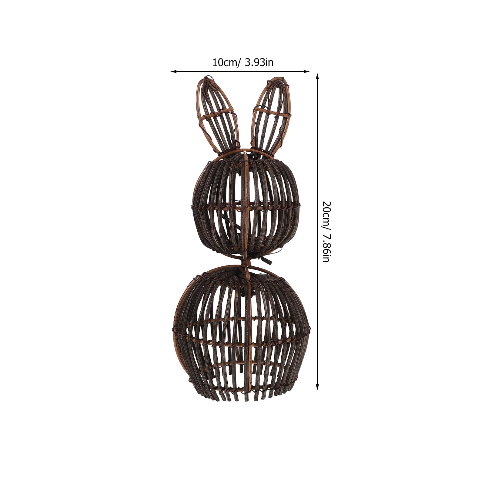 VALICLUD Decorazione Pasquale Accessorio Decorativo Versatile Coniglietto Intrecciato in Rattan per Celebrazioni Primaverili e Arredamento Casa