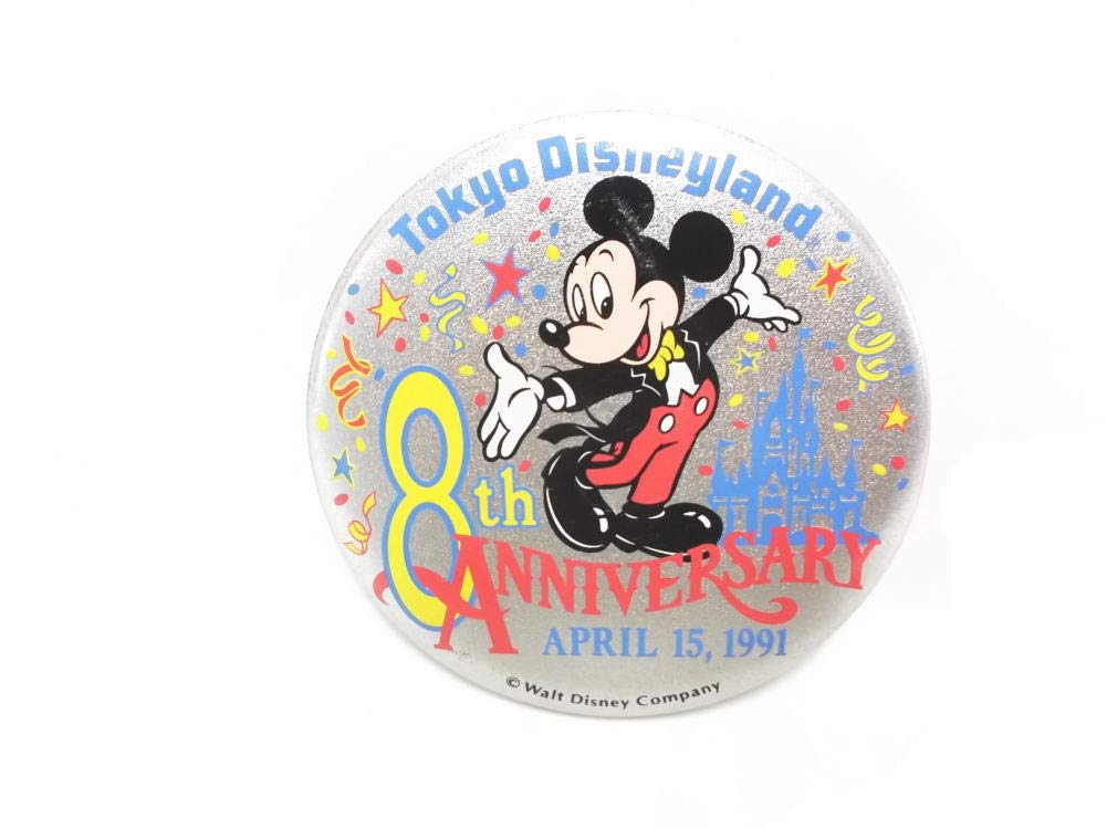 Amazon | 東京ディズニーランド 8周年記念 1991年 ミッキー 缶バッジ