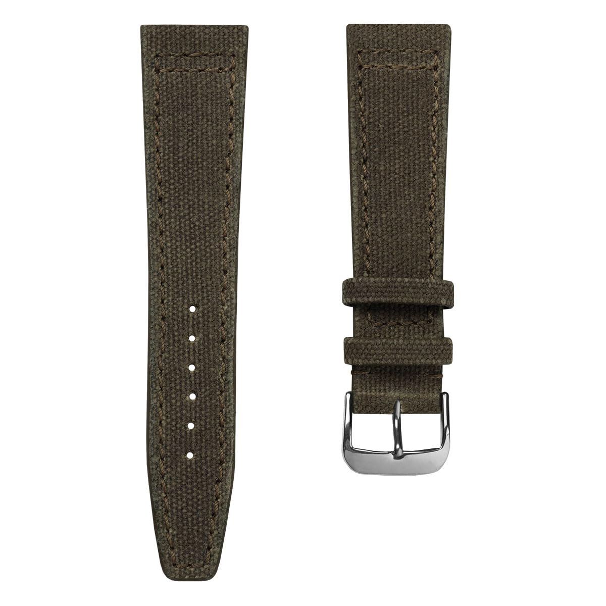 WatchGecko Cinturino per orologio da uomo in tela a due pezzi fatto a mano, di ispirazione militare, versatile, robusto ed elegante, prodotto in Germania, multicolore, 18 mm, 20 mm, 22 mm