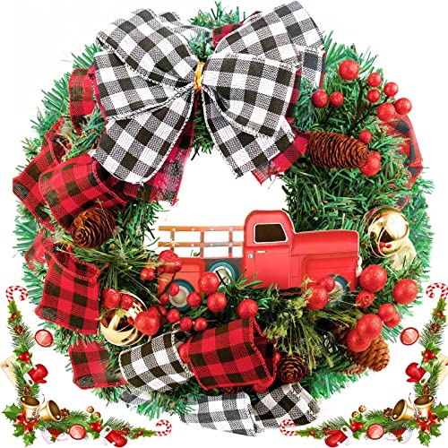 MUOIVG Corona de Navidad para Puerta ,28 cm