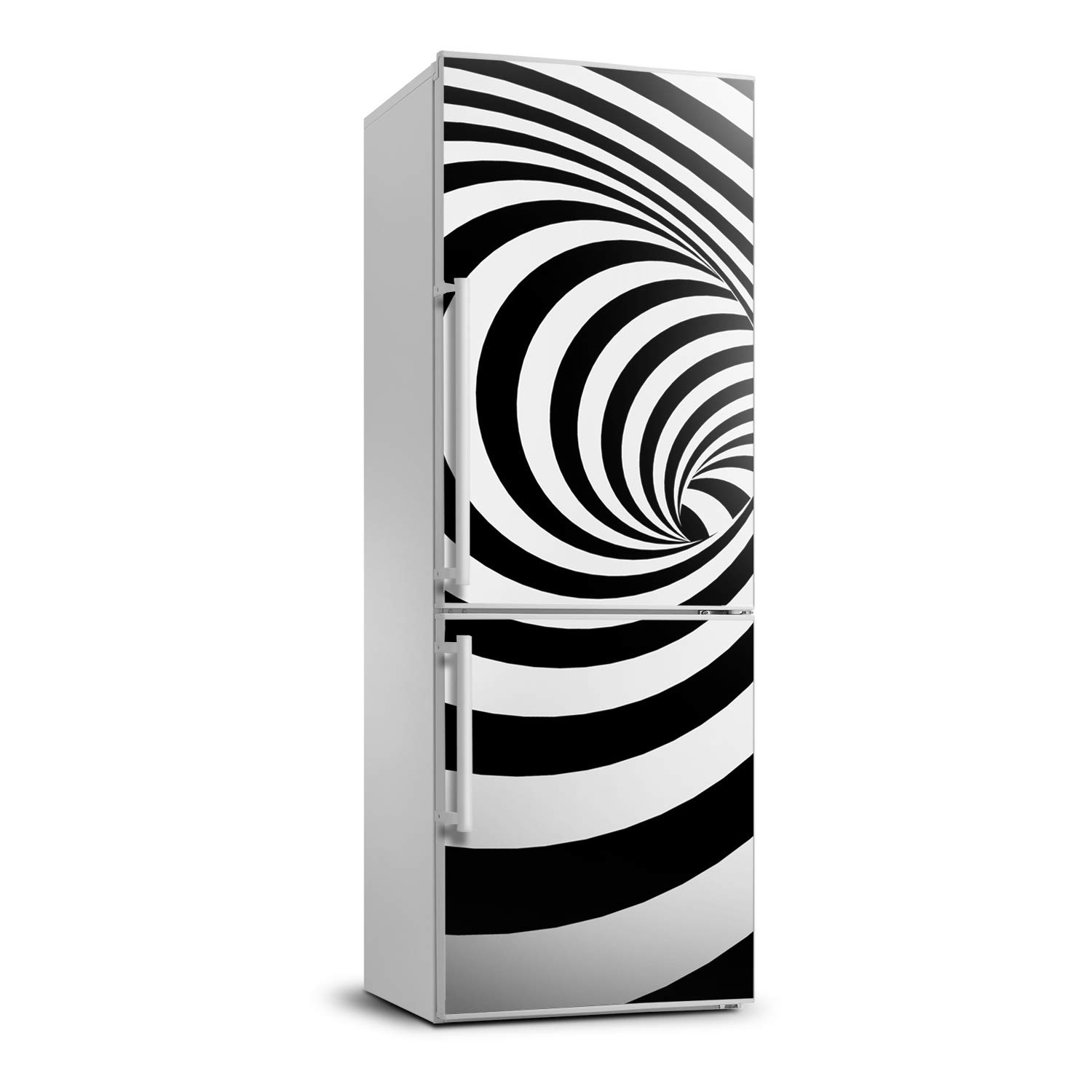 Autocollant frigo 70x190cm résistant et amovible Tulup à bandes spirales décoratives