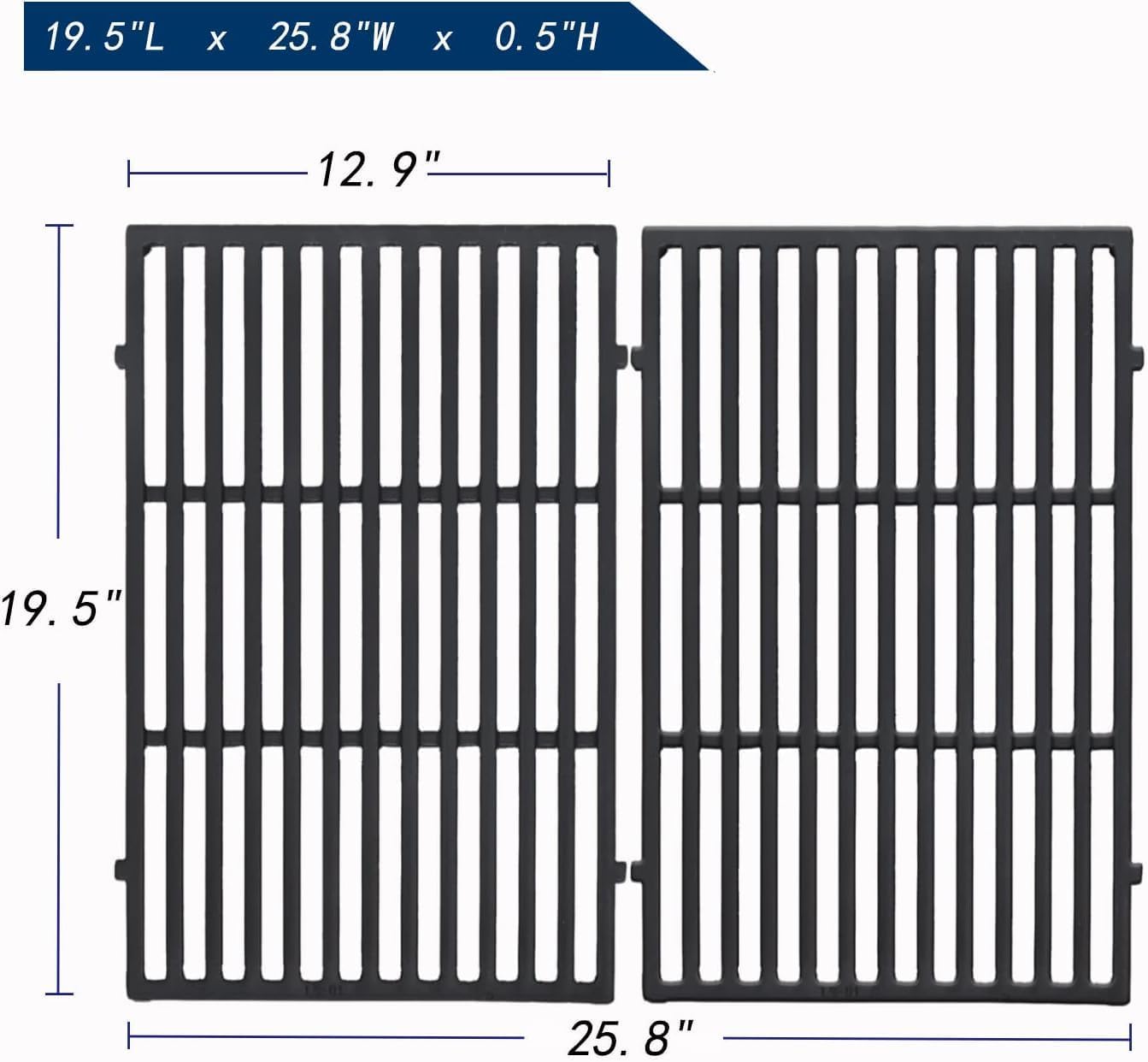 Leship Parts for Weber Genesis 310 320 330 Grill (Front Control),Fit for Weber 7620 Flavorizer Bars 7622 Heat Deflector 62752-3Pcs Burner Tube 7524 Grates, Grill Replacement for 300 Series Grills