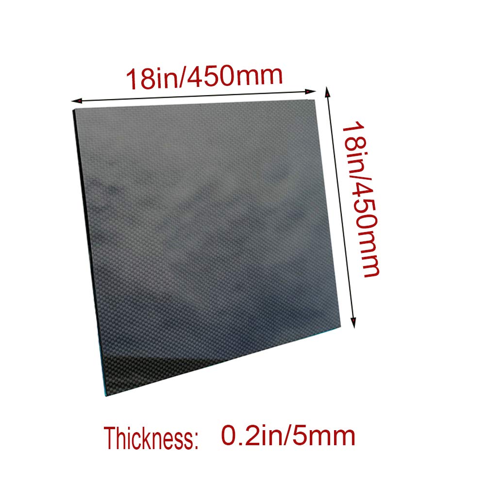 Panel 3K 100% laminat sztywny skośny błyszczący do dronów, quadrocopterów i samolotów zdalnie sterowanych(450mm x 450mm x 5mm)