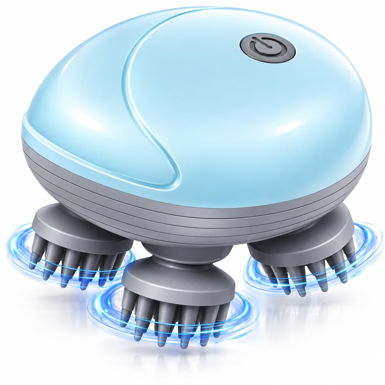 Bouncefit AS-701 Portable Handheld Electric Scalp Massager | Scalp Massager for Pain Relief, Blood Circulation, Hair Growth support, Stress Relief, Relaxation | Long Battery Life | USB Type C Rechargable | Multicolour (A1-203)-image-39