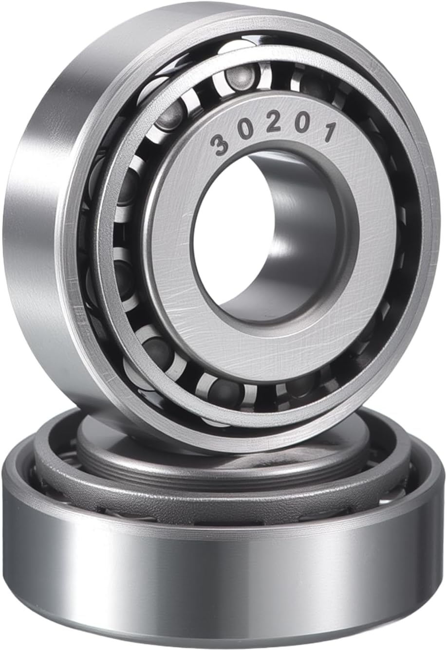 2 Pack 30201 Tapered Roller Bearing Cone and Cup Set, 12mm Bore 32mm OD 12mm Cup Width, Chrome Steel Wheel Bearings, ABEC-3