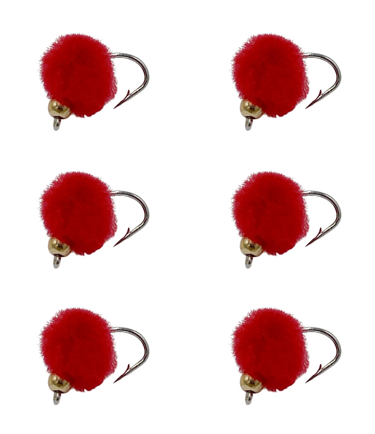 Bead Head Trout & Salmon Eggs, 12 Fly Fishing Lures in Size 12 - Streamer & Steelhead Flies