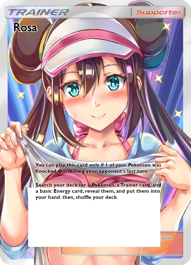 nsfw pokemon card Amazon.com: 4x | NSFW | Rosa #1 | Full Art