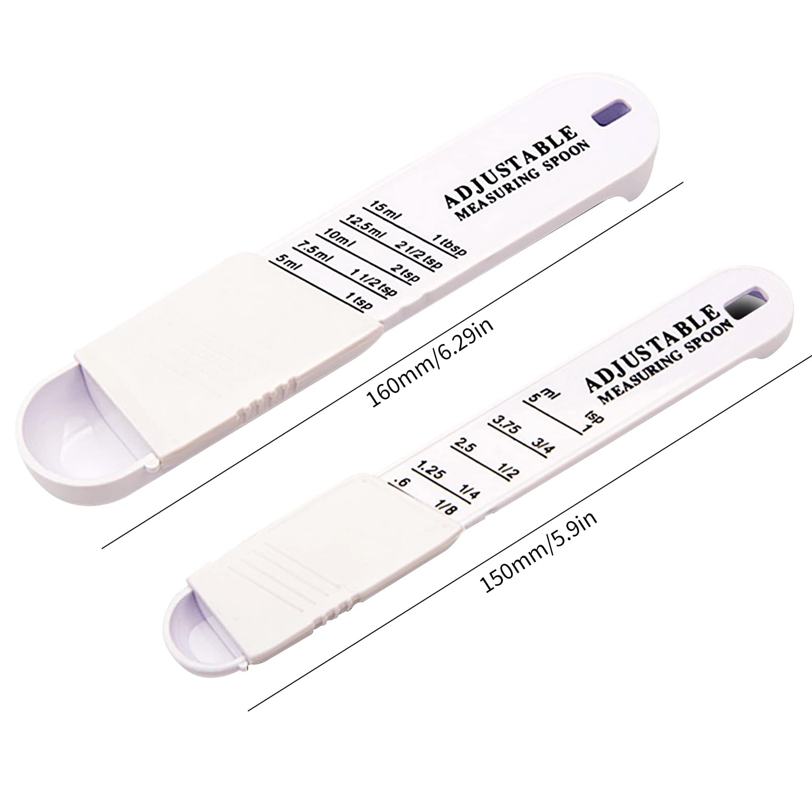 fiXte® Adjustable Wet & Dry Plastic Measuring Spoon Set