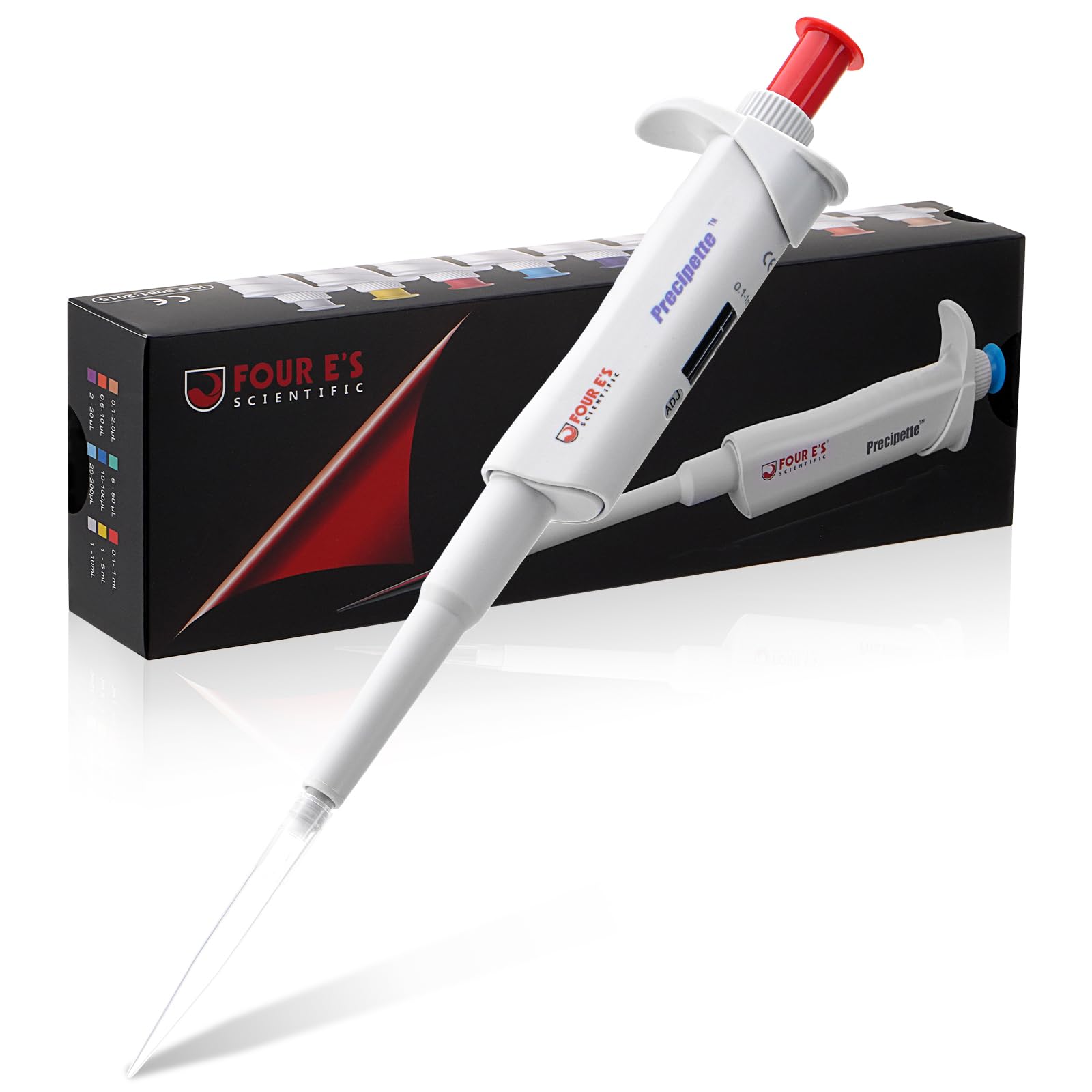Verstellbare Einkanal-Pipette – manuelle Einkanal-Pipette mit variablem Volumen, 100-1000μl Pipettor, hochpräzise und genaue Laborpipette für den Umgang mit Flüssigkeiten, Modell LH0301007