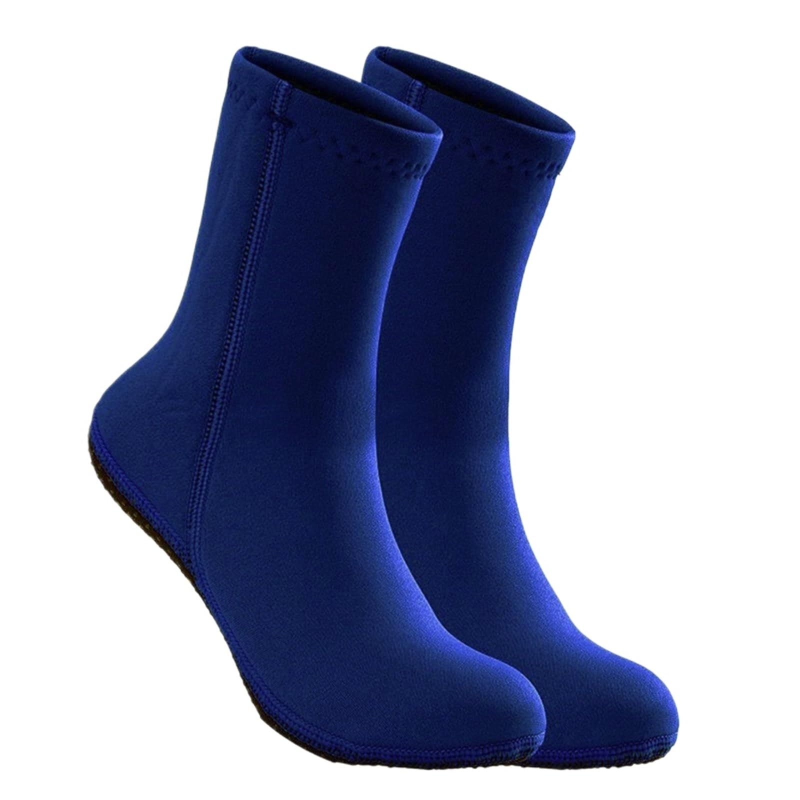 Chaussettes de Néoprène Chaussettes de plongée for adultes et enfants, 3 mm, en néoprène, thermiques, résistantes au froid, antidérapantes, for la chasse sous-marine, apnée, natation plage(Color 01,M)
