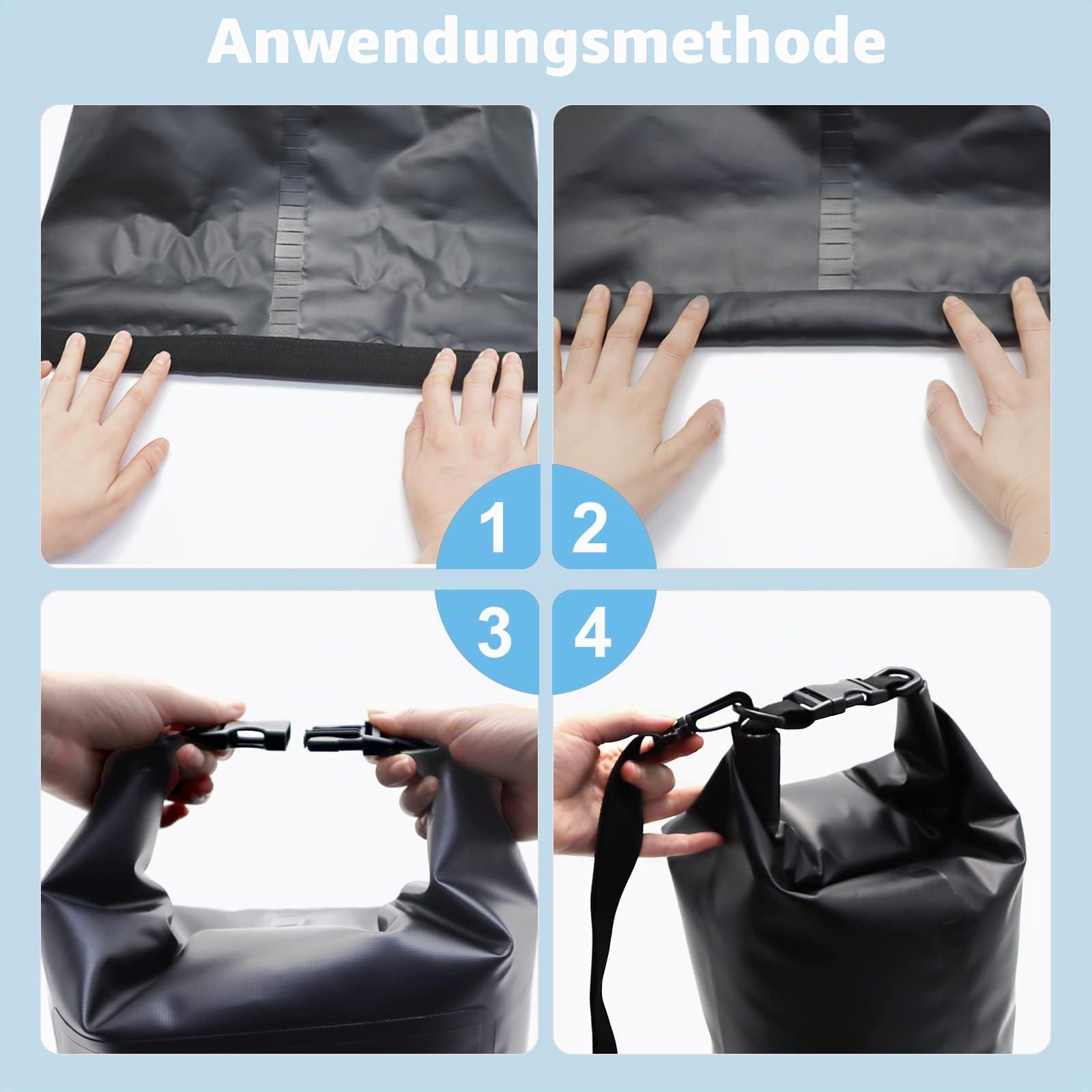 Hodufy Faraday Dry Bag Tote Tasche 15L & wasserdichte Handyhülle,Faraday Bag Laptop & Tablets,Innere Doppelschicht Blocker Tuch wasserdichte Tasche für EMP-Schild von Elektronischen Geräten Signal.