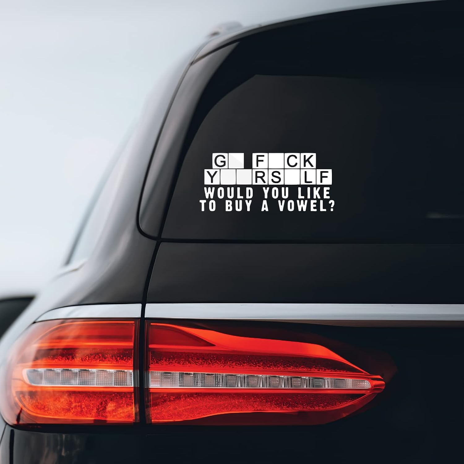 Buy A Vowel Go Fk Yourself Sticker Decal Notebook Car Laptop 6" x 2" (White)