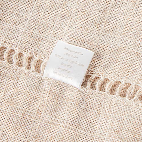 SARO LIFESTYLE Toscana Tischdecke, Poly- und Leinen-Mischgewebe, mit Hohlsaum, 165 x 406 cm – Ansicht 4