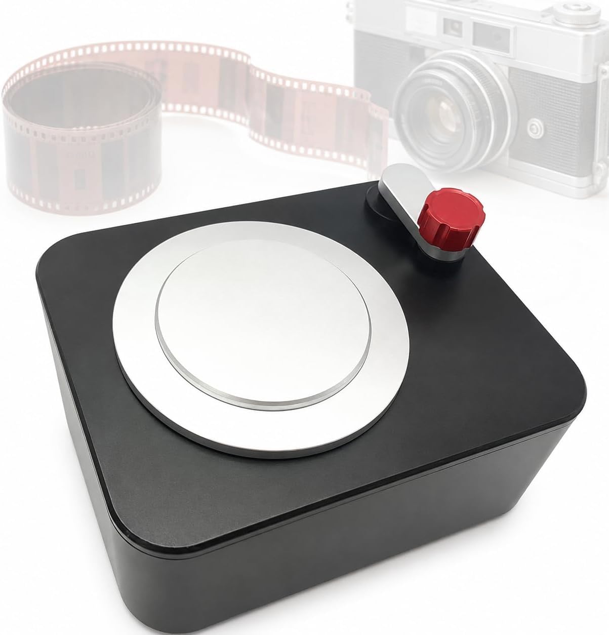 Dispenser per pellicola, in lega di alluminio, con maniglia di riavvolgimento per pellicola da 35 mm, portatile e facile da usare, ideale per gli appassionati di fotografia