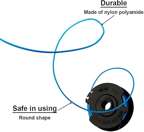 Miniatura 3 de THTEN AC41RL3 Línea y carrete de repuesto dual para Homelite UT41112 UT41121 UT41120 UT411120 UT41113 UT41122 UT41112B 0.065 pulgadas 27 pies