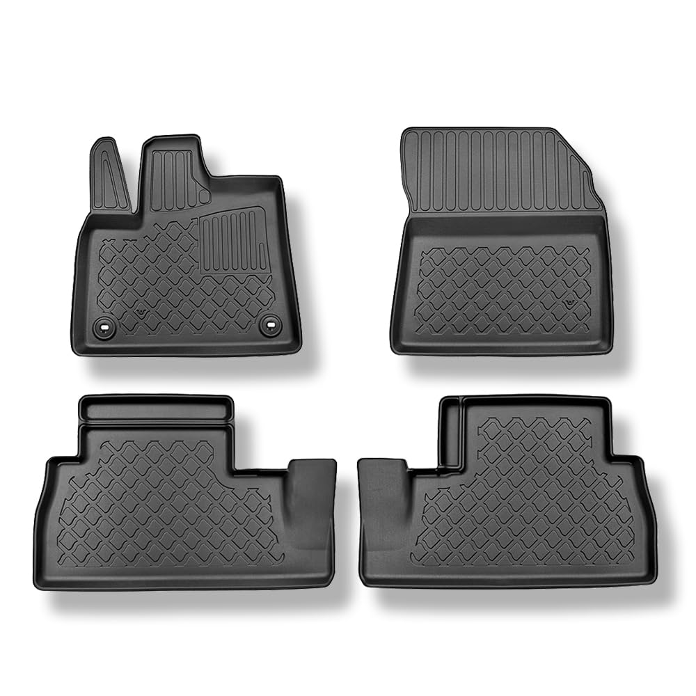 Mossa Alfombrillas aptas para Opel Combo E Life Furgoneta 2018-. 4 uds. G | 5/7 plazas; sin 3.ª fila; versión corta/larga; 1.ª fila ajustable/fija; también eléctrica
