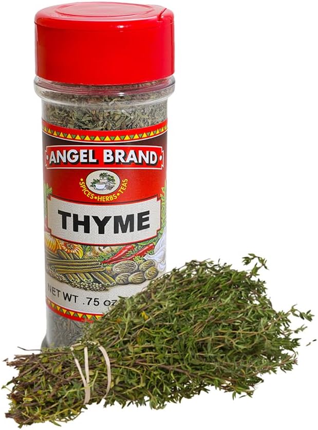 Thyme Leaves – 0.75 oz Bottle – Dried Thyme Seasoning for Cooking, Perfect for Soups, Sauces, and Marinades.