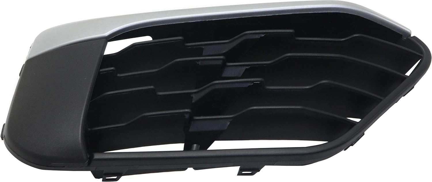 Garage-Pro Front Bumper Grille Compatible with BMW X1 2016-2018 Passenger Side Outer Textured Black with Chrome Molding