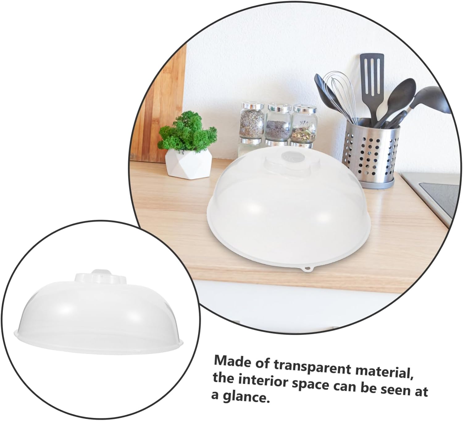 Magnetic Microwave Plate Cover Ventilated Dish Cover Food Splatter Guard Microwave Accessory Easy Clean