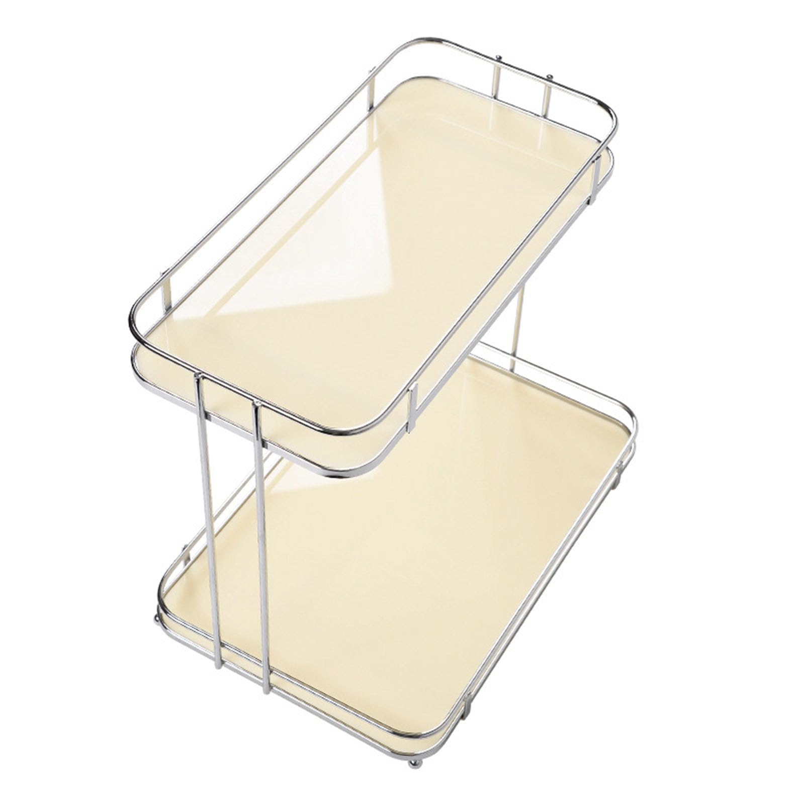 Étagère de rangement de bureau luxe en acrylique épais avec cadre en fer